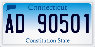 CT license plate AD90501