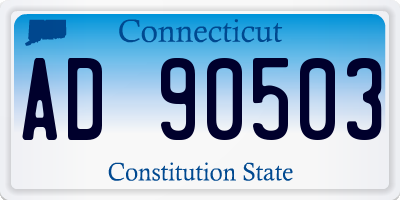 CT license plate AD90503