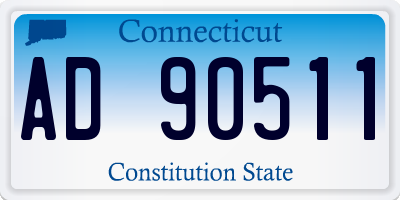 CT license plate AD90511