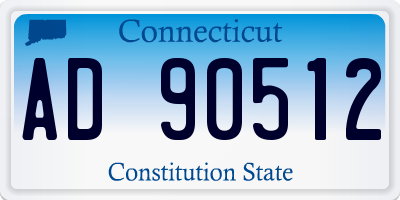 CT license plate AD90512
