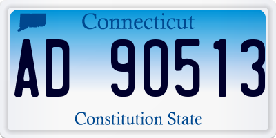 CT license plate AD90513