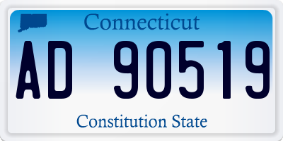 CT license plate AD90519