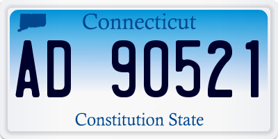 CT license plate AD90521