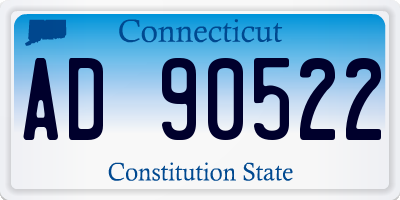 CT license plate AD90522