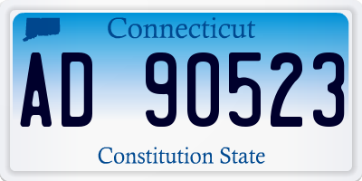 CT license plate AD90523