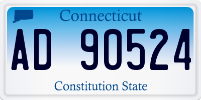 CT license plate AD90524