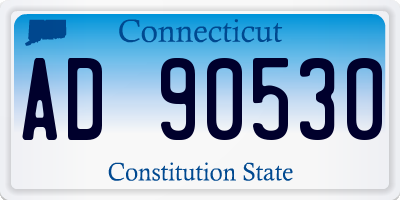 CT license plate AD90530
