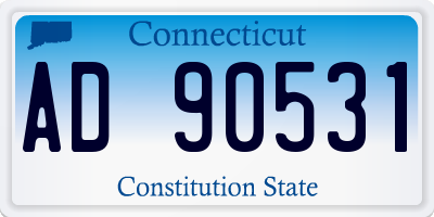 CT license plate AD90531