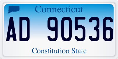 CT license plate AD90536