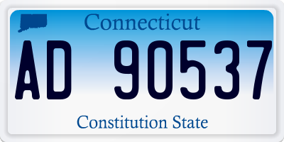 CT license plate AD90537