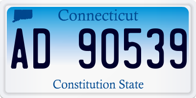 CT license plate AD90539