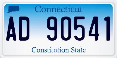 CT license plate AD90541