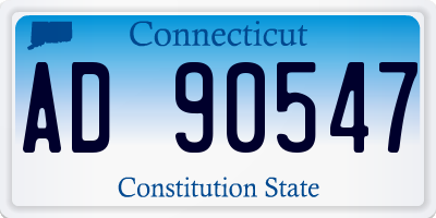 CT license plate AD90547