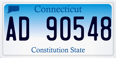 CT license plate AD90548
