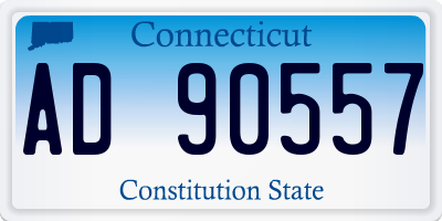 CT license plate AD90557