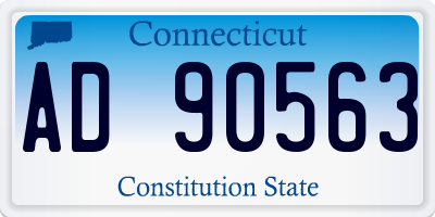 CT license plate AD90563