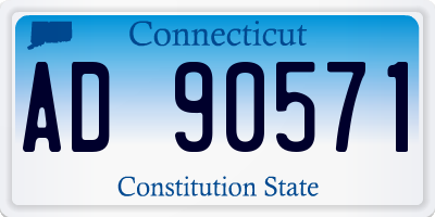 CT license plate AD90571