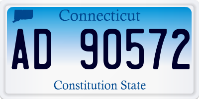 CT license plate AD90572