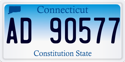 CT license plate AD90577