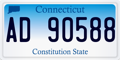 CT license plate AD90588
