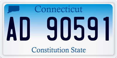 CT license plate AD90591