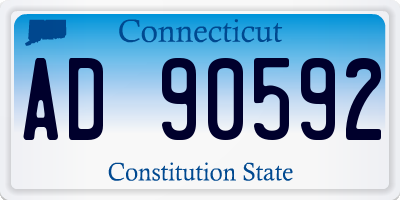 CT license plate AD90592