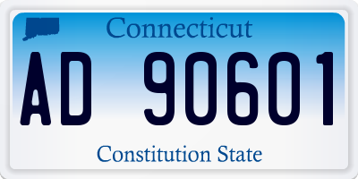 CT license plate AD90601