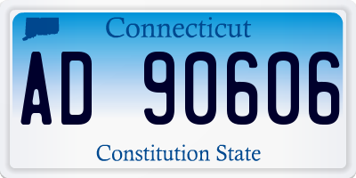 CT license plate AD90606