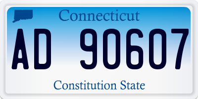 CT license plate AD90607