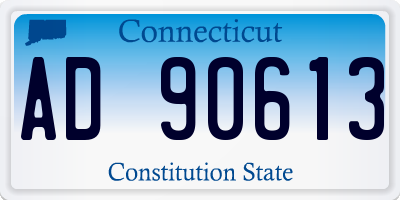 CT license plate AD90613