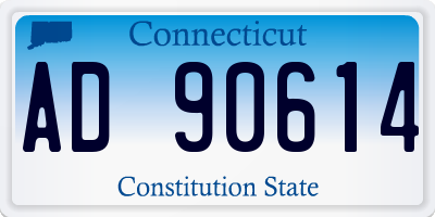 CT license plate AD90614