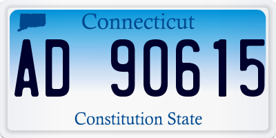 CT license plate AD90615