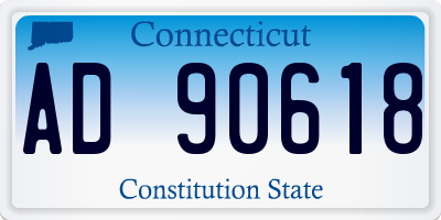 CT license plate AD90618