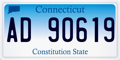 CT license plate AD90619