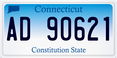 CT license plate AD90621