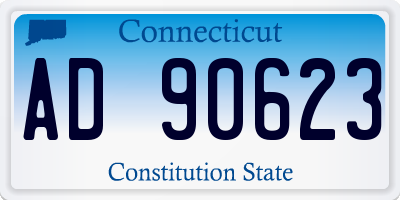 CT license plate AD90623