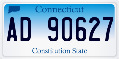 CT license plate AD90627
