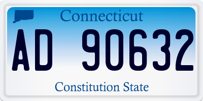 CT license plate AD90632