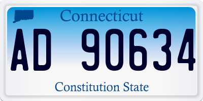 CT license plate AD90634