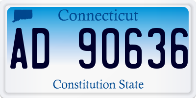 CT license plate AD90636