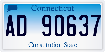 CT license plate AD90637