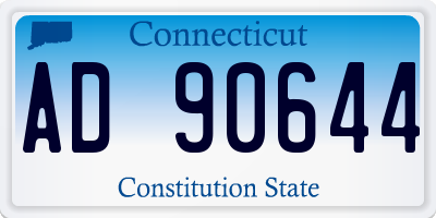 CT license plate AD90644