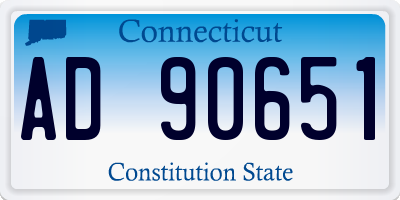 CT license plate AD90651
