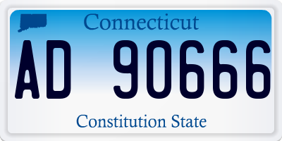 CT license plate AD90666