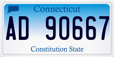 CT license plate AD90667