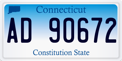 CT license plate AD90672
