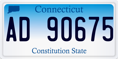 CT license plate AD90675