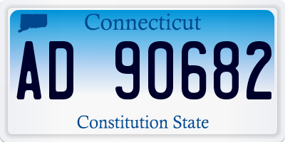 CT license plate AD90682