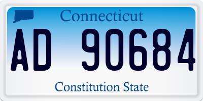 CT license plate AD90684