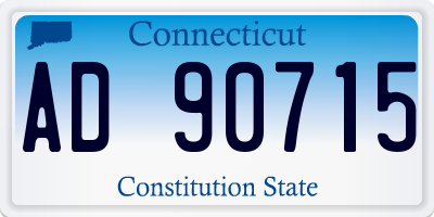 CT license plate AD90715